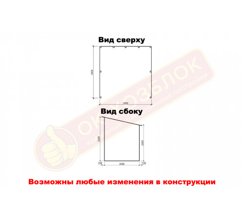Дровник 2х2 деревянный уличный для дачи